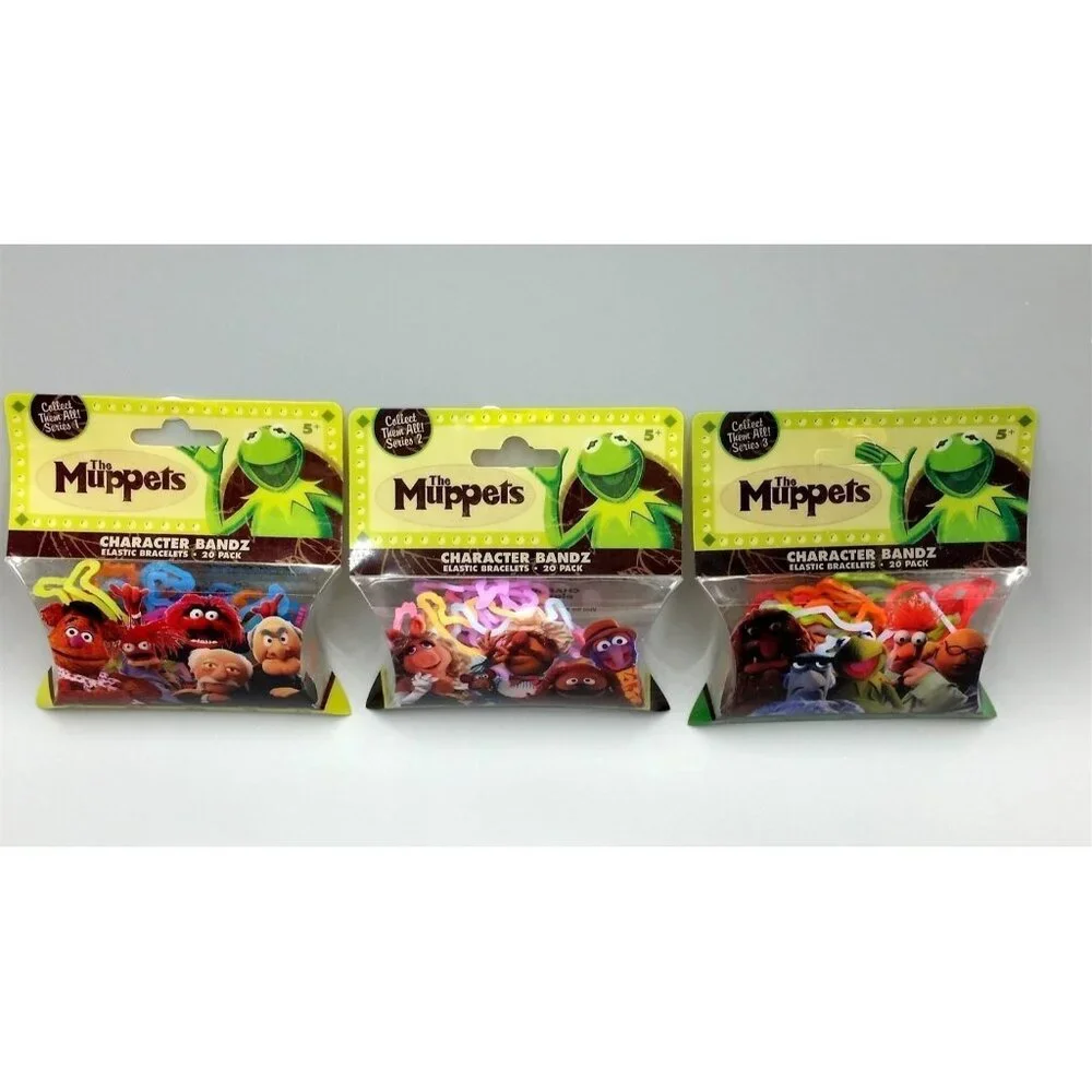 Muppets Silly Character Bandz Rubber Bands Elastic Bracelet Complete Series Set